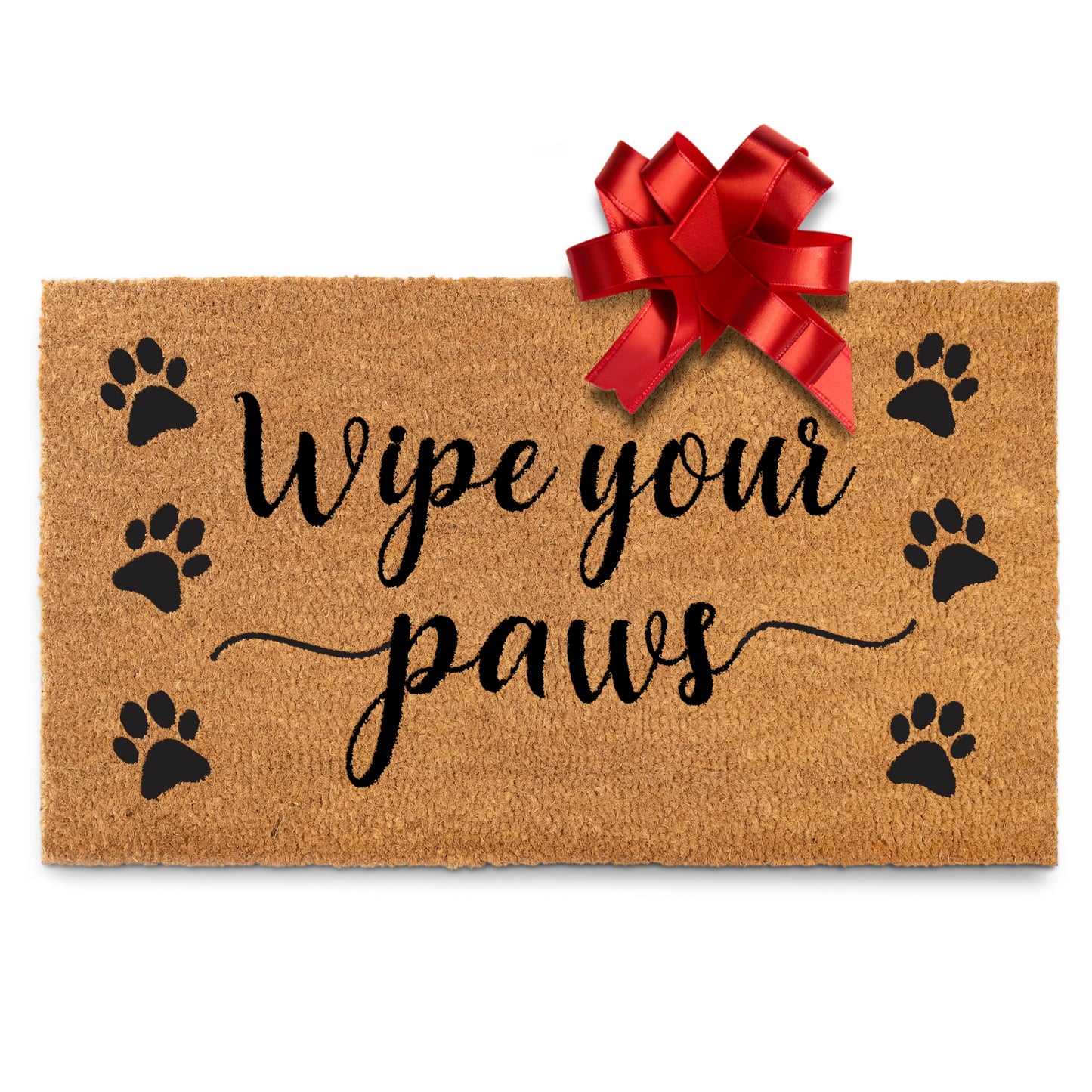 Coir Doormat Wipe Your Paws 30x17 Outdoor Farmhouse Entrance Mat Durable 0.6 Inch Height