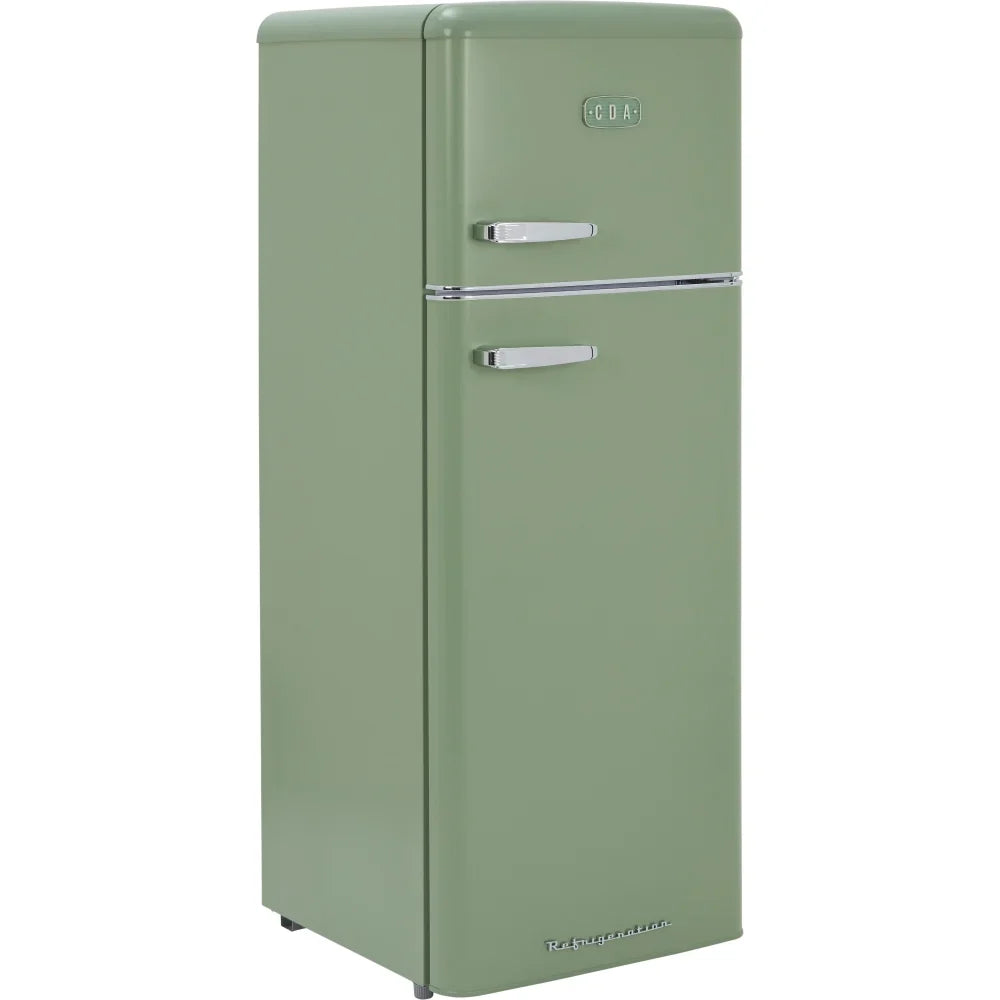 Betty Meadow Retro Static Fridge Freezer, 80/20, Green, D Rated