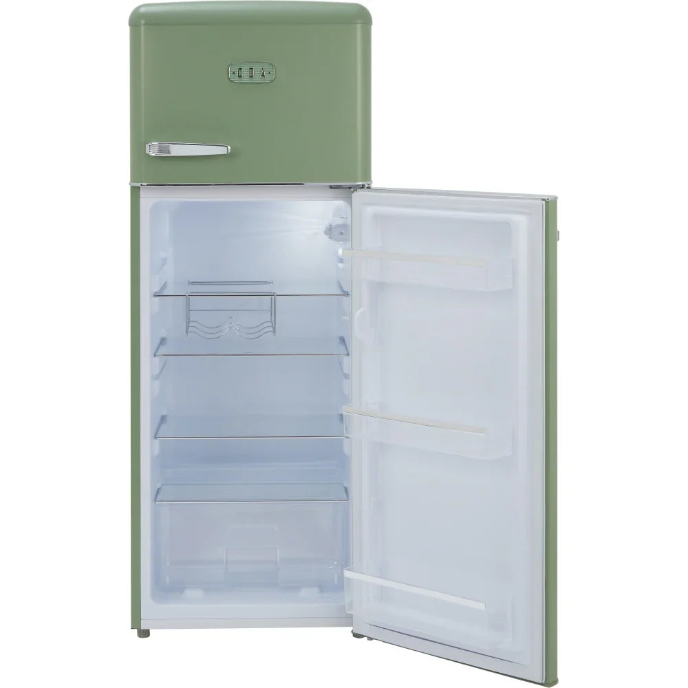 Betty Meadow Retro Static Fridge Freezer, 80/20, Green, D Rated