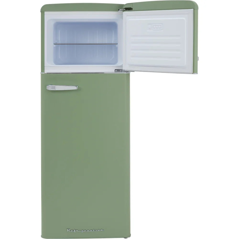 Betty Meadow Retro Static Fridge Freezer, 80/20, Green, D Rated