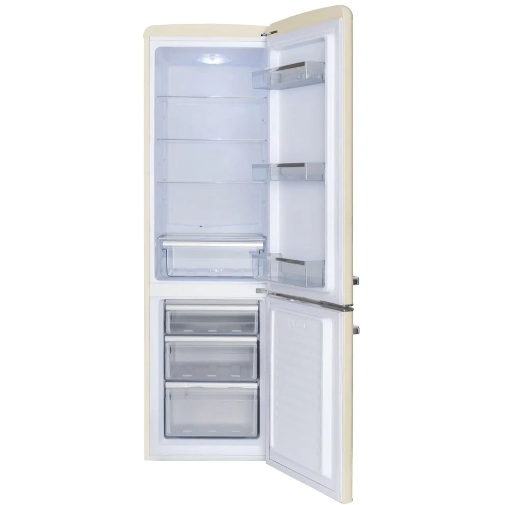 Amica FKR29653C Retro Static Fridge Freezer, 60/40, Cream, E Rated