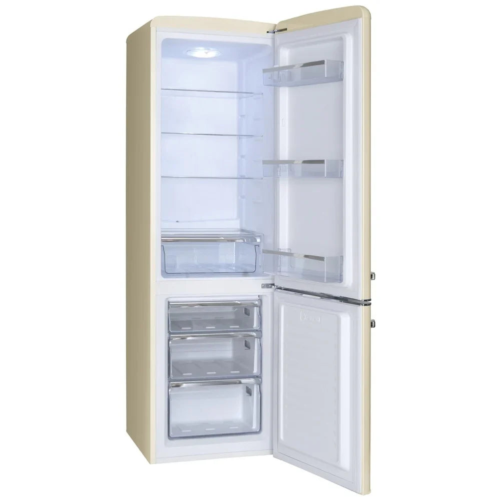 Amica FKR29653C Retro Static Fridge Freezer, 60/40, Cream, E Rated