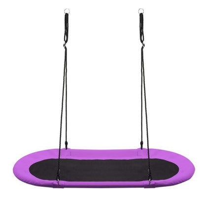 60 Inch Saucer Surf Swing Set With Adjustable Height For Kids Backyard Fun