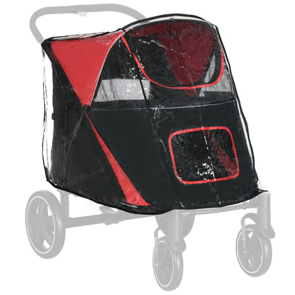 PawHut Rain Cover For Dog Pram Stroller Keeps Pets Dry Warm Flap Free Rear Entry Design For Dog Parents