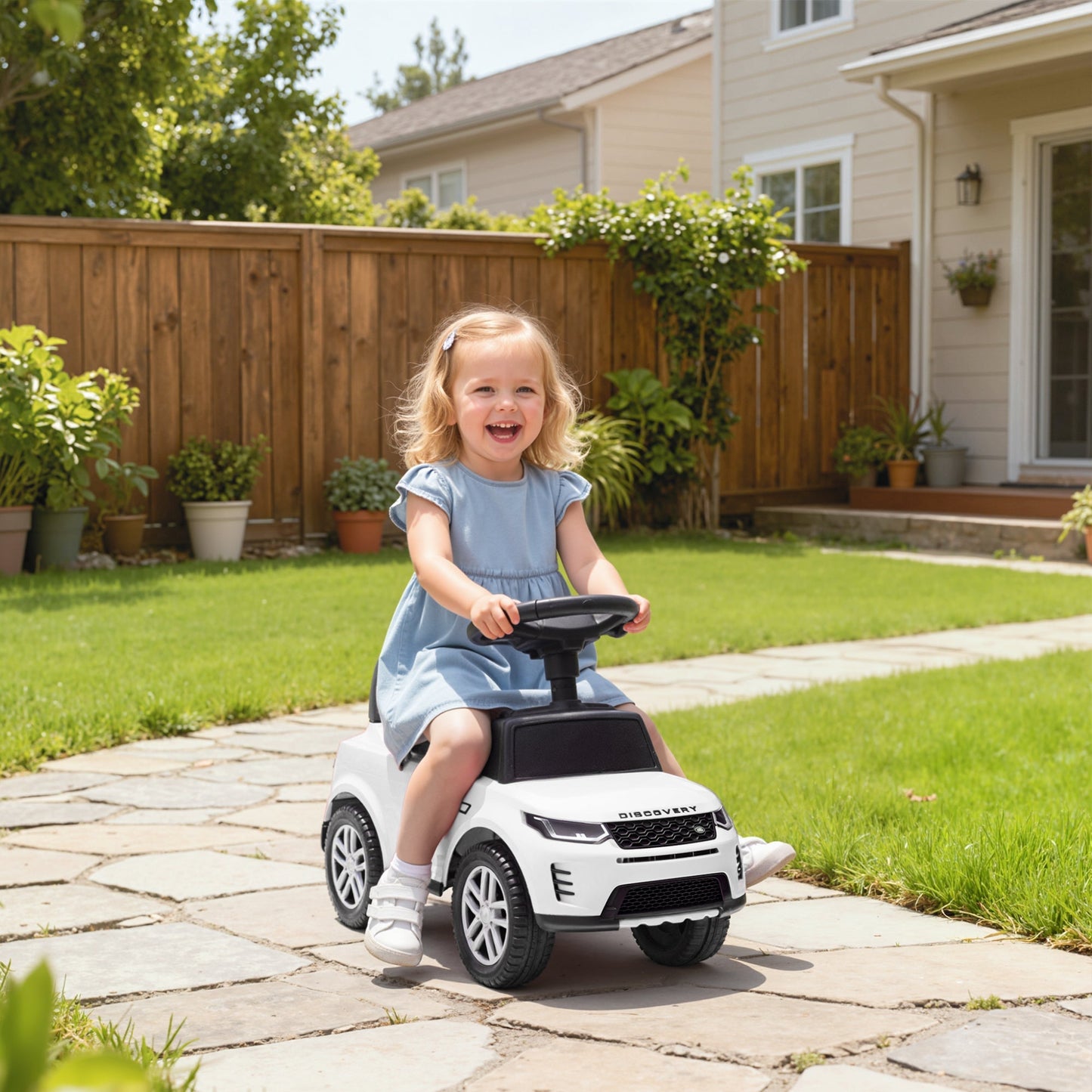 AIYAPLAY Land Rover Licensed Toddler Ride On Car With Horn And Engine Sounds For 18 To 36 Months Under Seat Storage