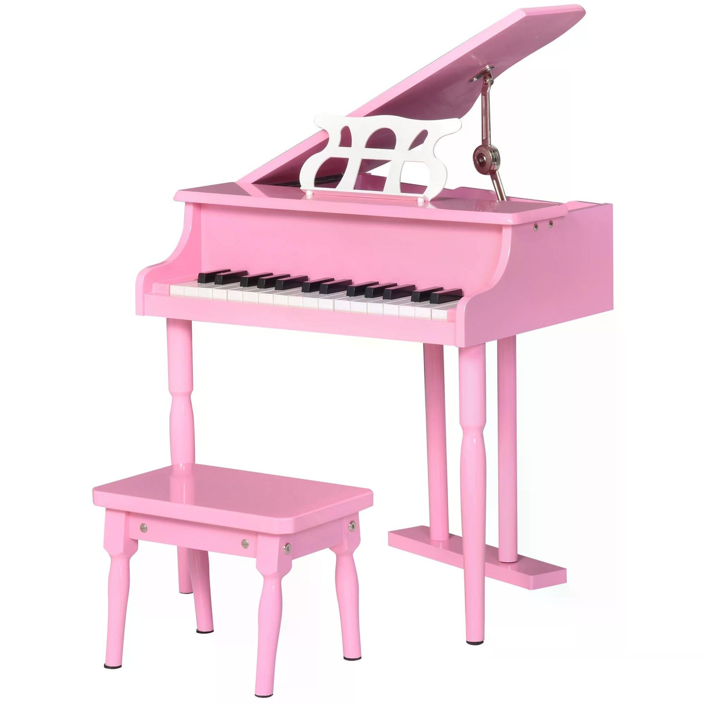 HOMCOM 30 Keys Mini Kids Piano With Music Stand And Bench Ideal Gift For Little Musicians Beginners