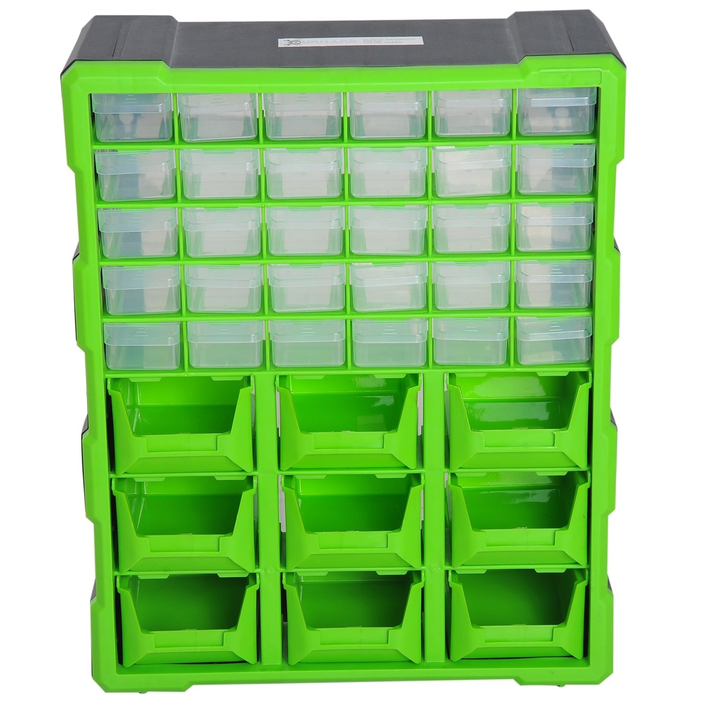DURHAND 39 Drawer Parts Organizer Wall Mount Cabinet For Garage Durable Easy Access With Clear Drawers