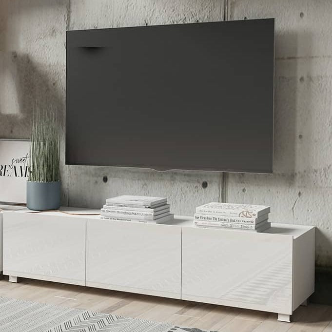 Calabrini TV Cabinet 150cm Sleek Modern Storage For Living Rooms Keeps Media Organized