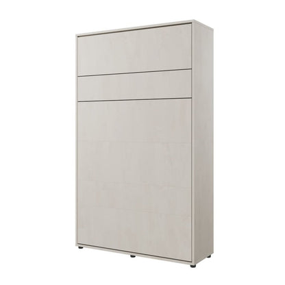 Concept Junior Vertical Wall Bed 120cm Space Saving With Free Over Bed Cabinet For Small Spaces