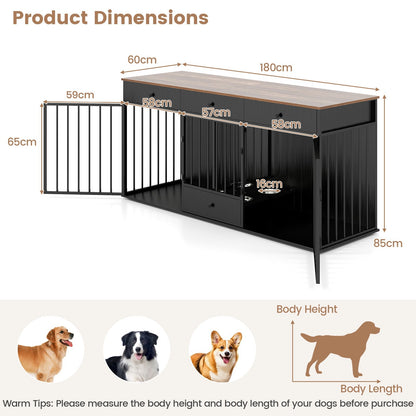 Dog Crate Furniture From Double Dog With Pull Out Feeder