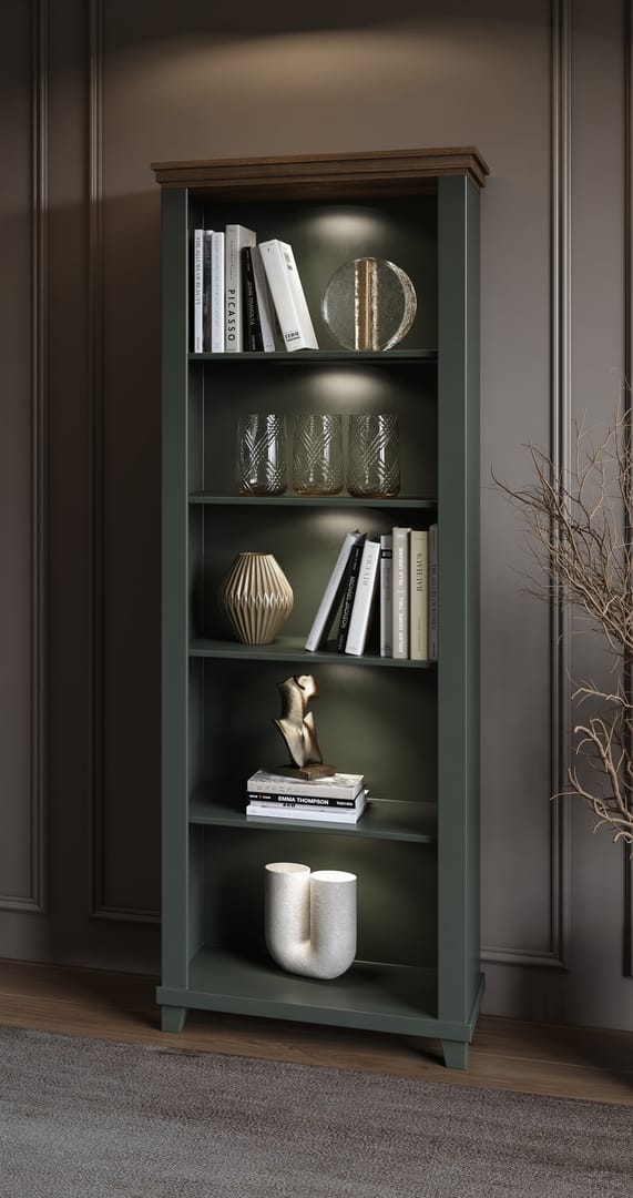 Evora Tall Bookcase 71cm Premium Vertical Storage For Living Rooms And Home Offices