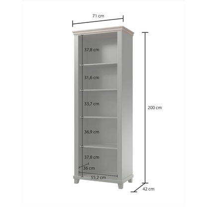 Evora Tall Bookcase 71cm Premium Vertical Storage For Living Rooms And Home Offices
