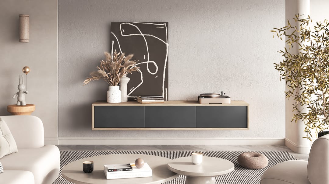 Frida 38 Floating TV Cabinet For Modern Living Rooms Sleek Design With Ample Storage