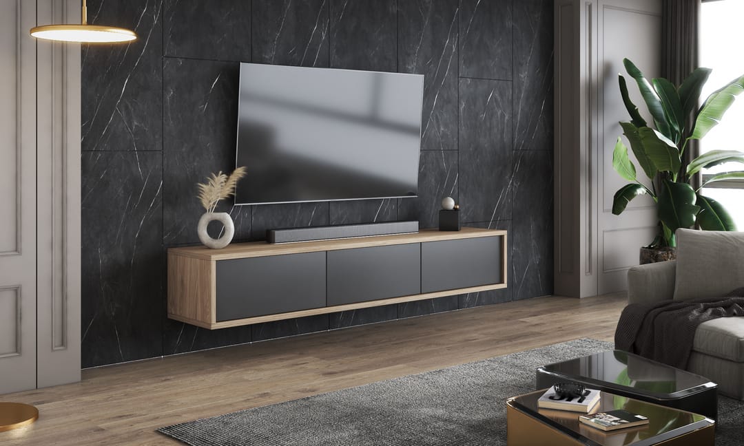 Frida 38 Floating TV Cabinet For Modern Living Rooms Sleek Design With Ample Storage