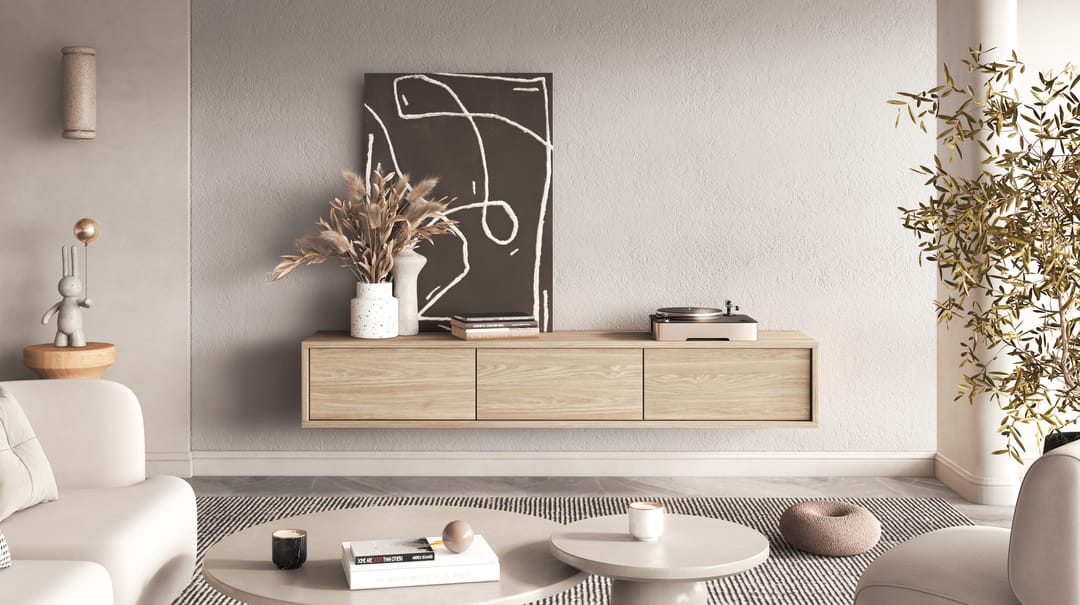Frida 38 Floating TV Cabinet For Modern Living Rooms Sleek Design With Ample Storage