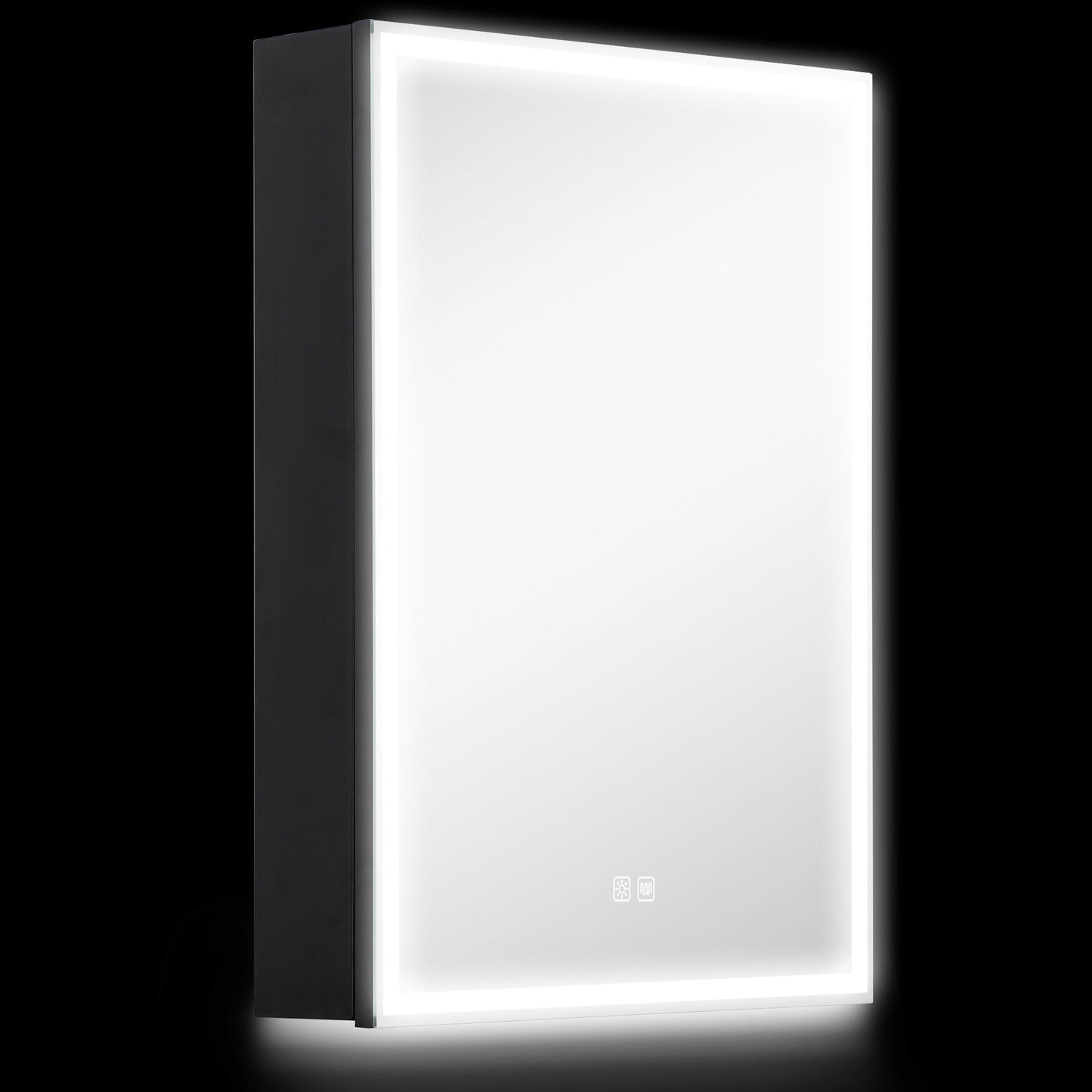 HOMCOM Bathroom Mirror Cabinet With LED Lights Shaver Socket Demister Dimmer For Modern Bathrooms