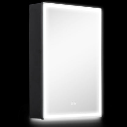 HOMCOM Bathroom Mirror Cabinet With LED Lights Shaver Socket Demister Dimmer For Modern Bathrooms