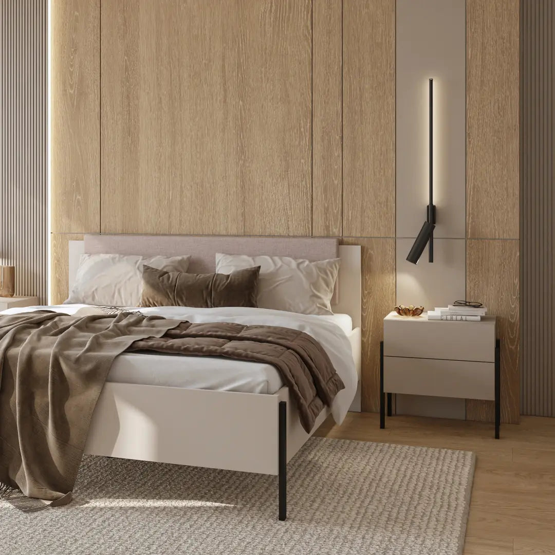 Yukon Floating Dressing Table 90cm Wall Mounted with Two Push To Open Drawers for Modern Small Spaces