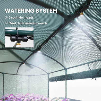Outsunny Raised Garden Bed Kit With Self Watering System And Mesh Cover 6x3 Ft For Home Gardeners