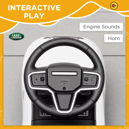 AIYAPLAY Land Rover Licensed Toddler Ride On Car With Horn And Engine Sounds For 18 To 36 Months Under Seat Storage