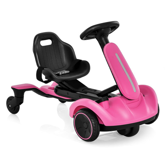 6V Electric Ride On Drift Car Pink For Kids 3 To 8 Durable Sturdy Frame Realistic Fun