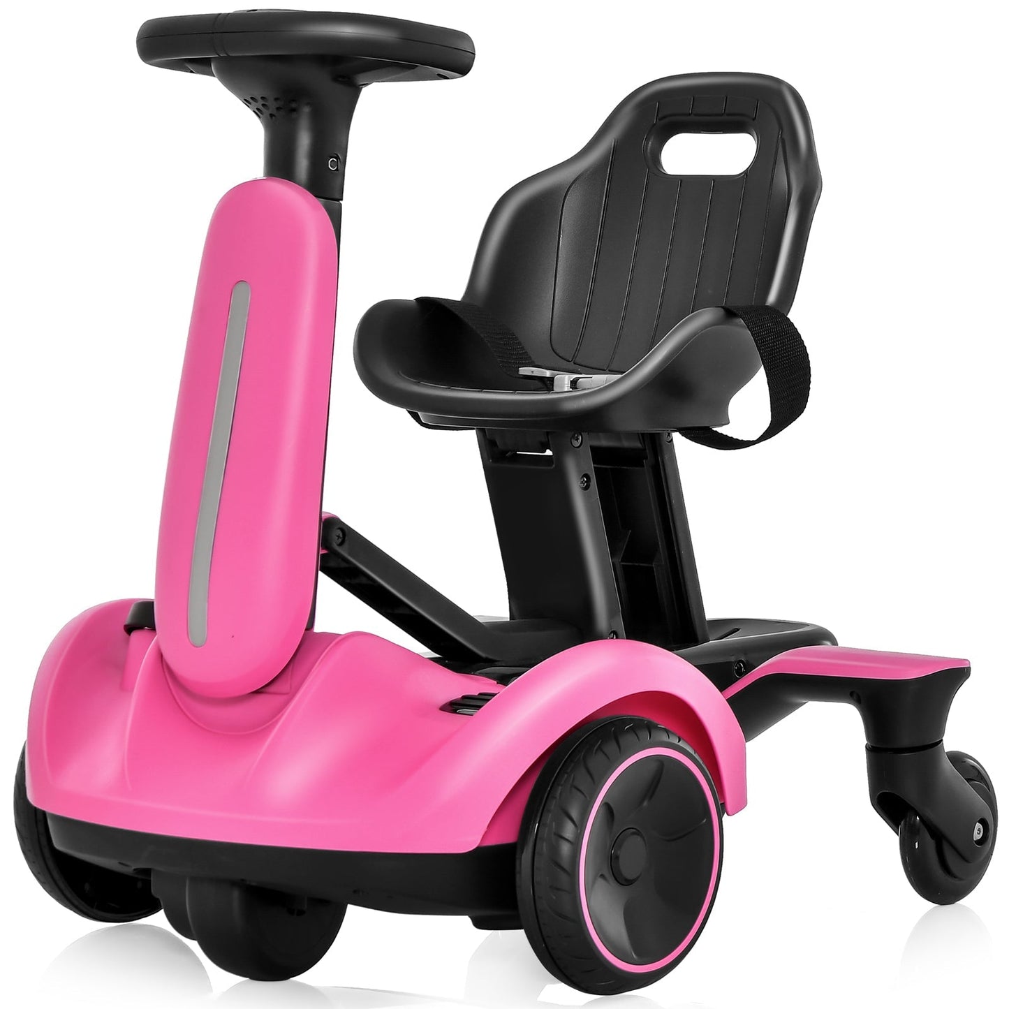 6V Electric Ride On Drift Car Pink For Kids 3 To 8 Durable Sturdy Frame Realistic Fun