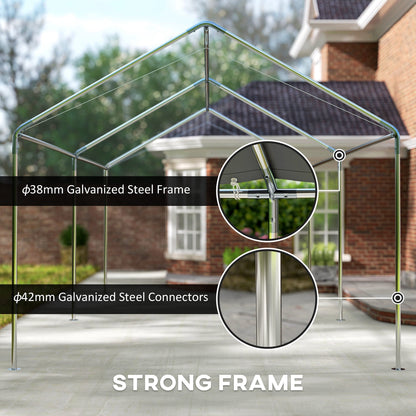 Outsunny 3x6m Heavy Duty Carport Shelter For Cars