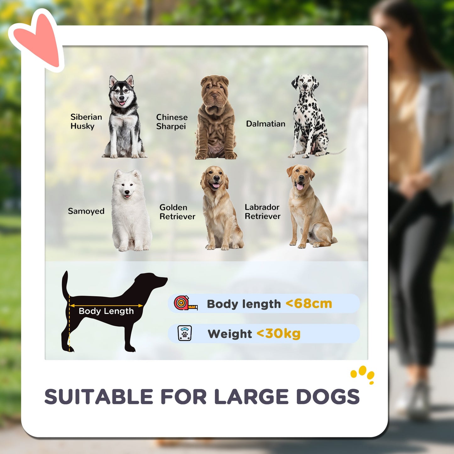 PawHut Foldable Pet Stroller For Large Dogs With Four Big Wheels, Shock-Absorbing Frame, Brakes And Detachable Wheels