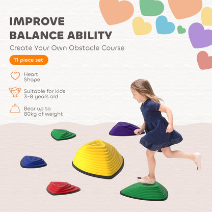 AIYAPLAY Stepping Stones For Kids Stackable Sensory Toys Outdoor Indoor Obstacle Course For Balance And Motor Skills