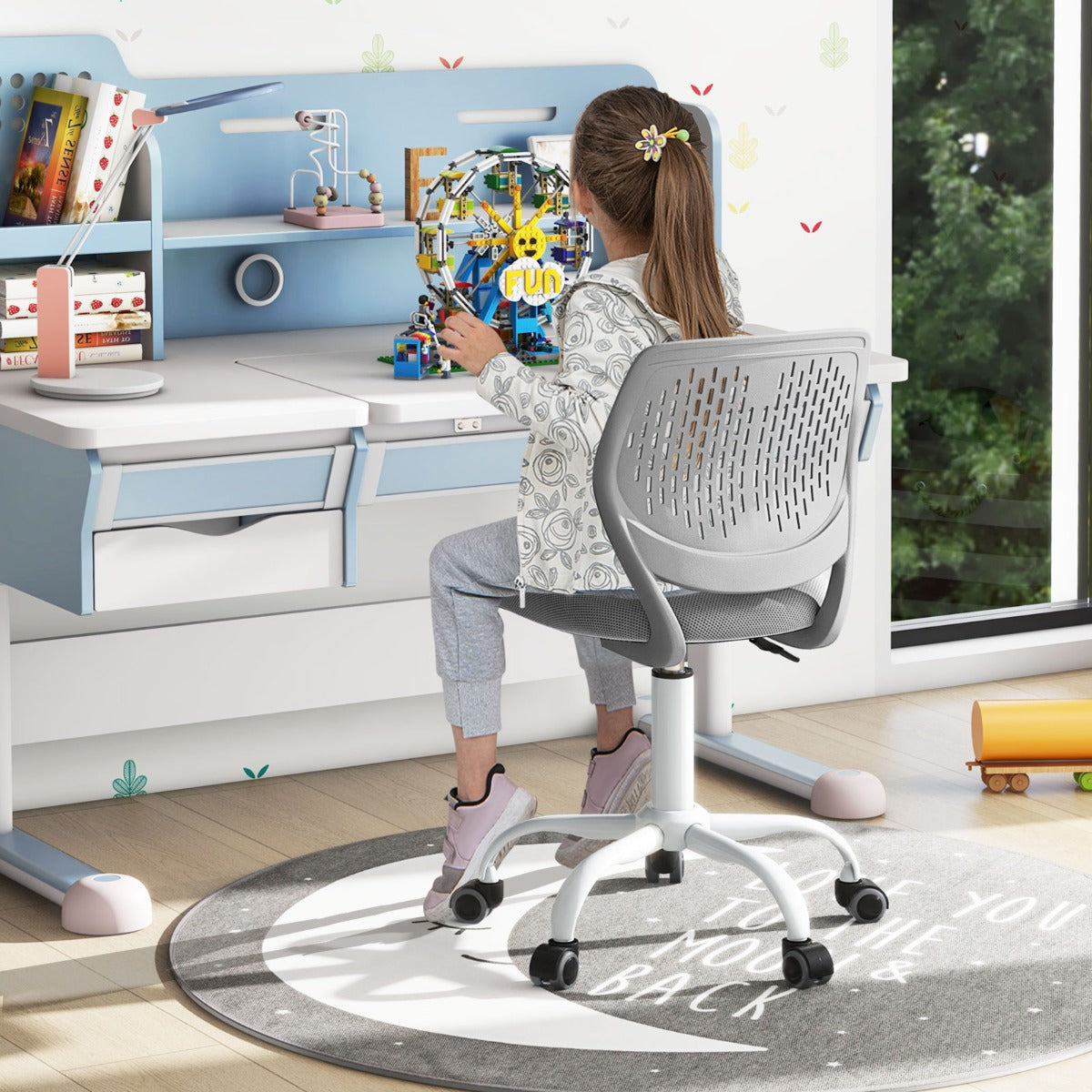 Ergonomic Kids Study Chair With Adjustable Height