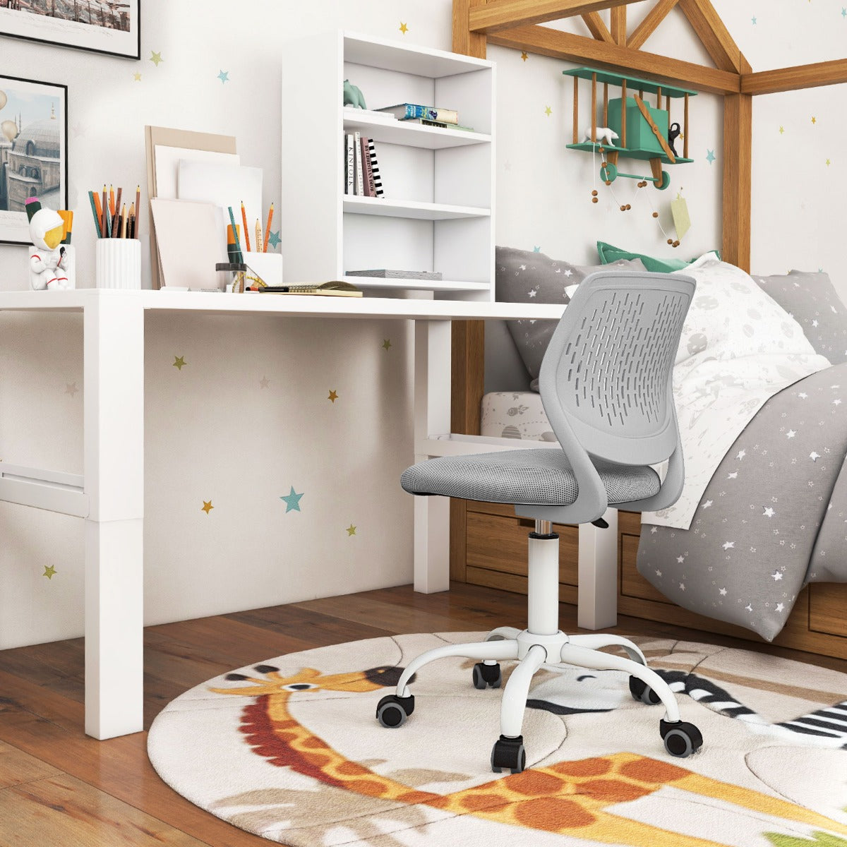 Ergonomic Kids Study Chair With Adjustable Height