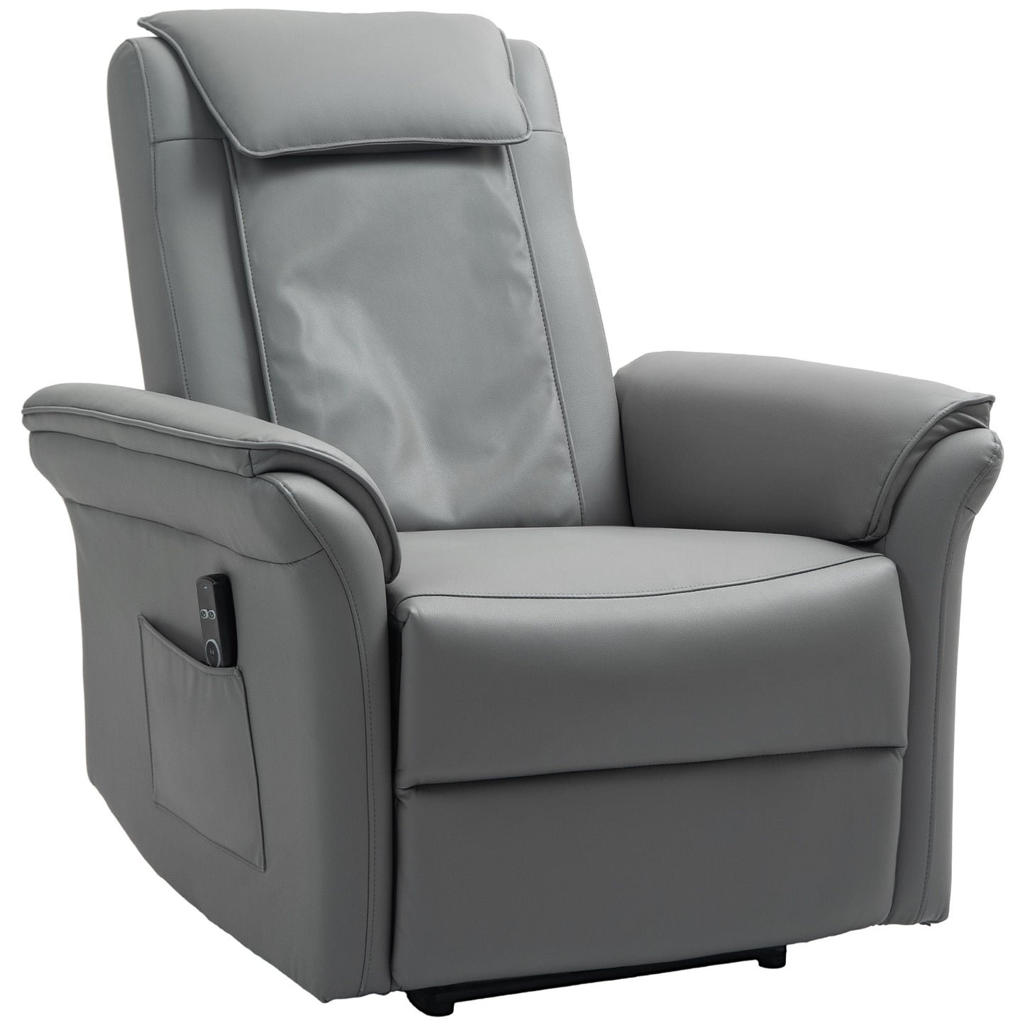 HOMCOM 3D Kneading Massage Recliner Chair For Home Use With Remote USB Side Pockets