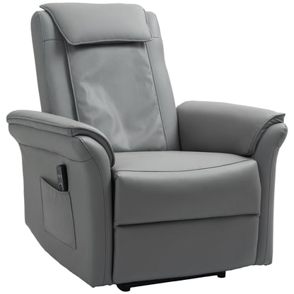HOMCOM 3D Kneading Massage Recliner Chair For Home Use With Remote USB Side Pockets