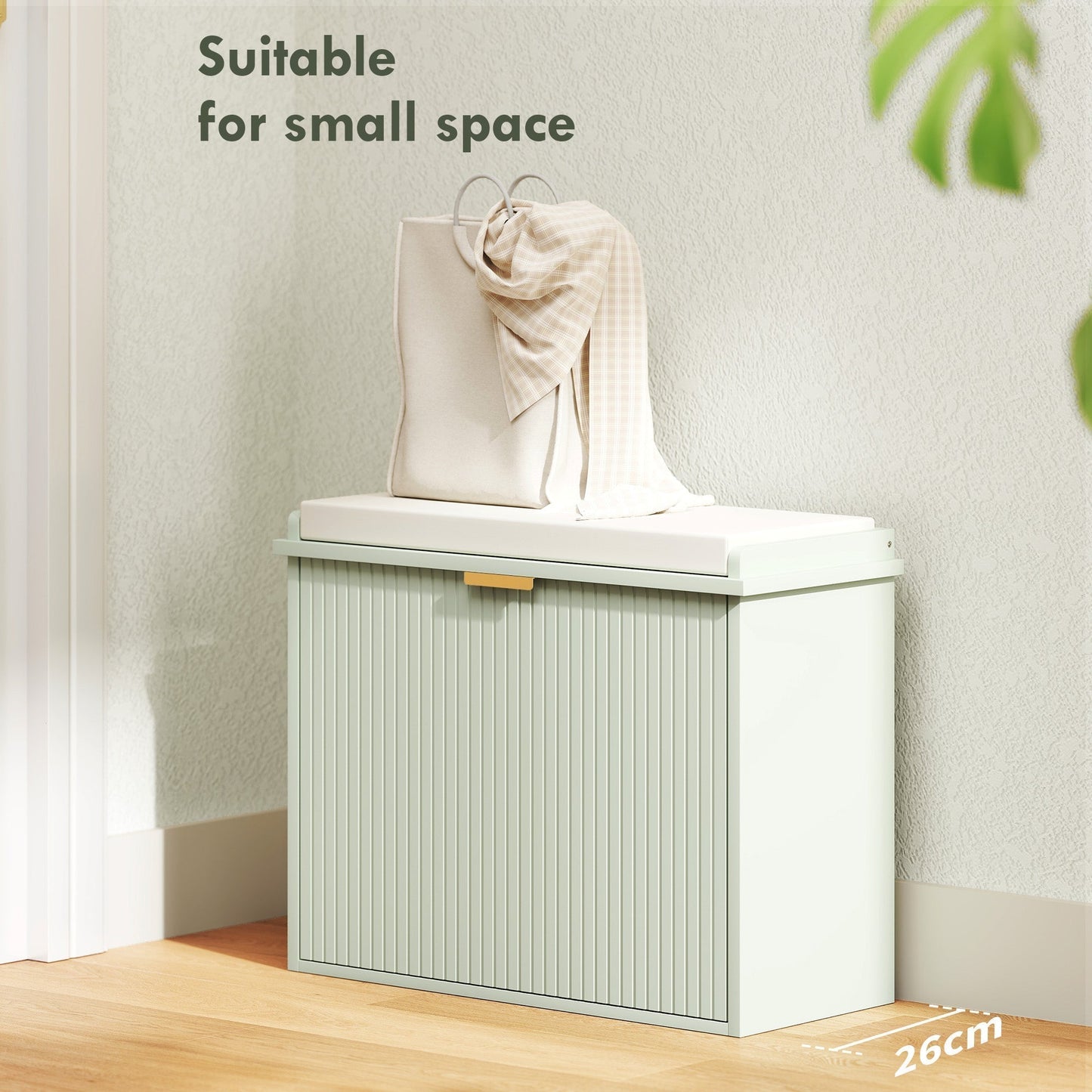 HOMCOM Elegant Shoe Bench With Top Seat Green, 120 Kg Capacity, Flip Drawer Storage, Entryway Organizer