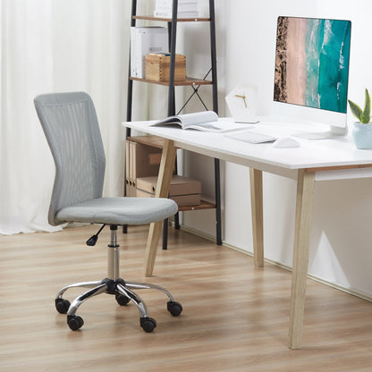 Vinsetto Office Chair With Mesh Back Rolling Wheels Adjustable Armless Desk Chair For Home Office
