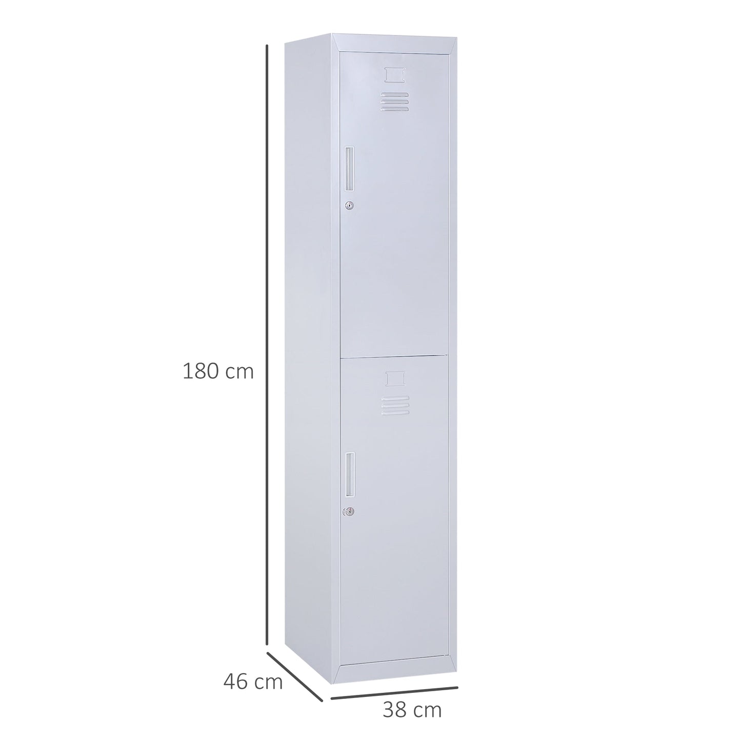 Vinsetto Locker Cabinet Storage In Cold Rolled Steel With Shelves Secure Vertical Cupboard For Office Gym Home Garage
