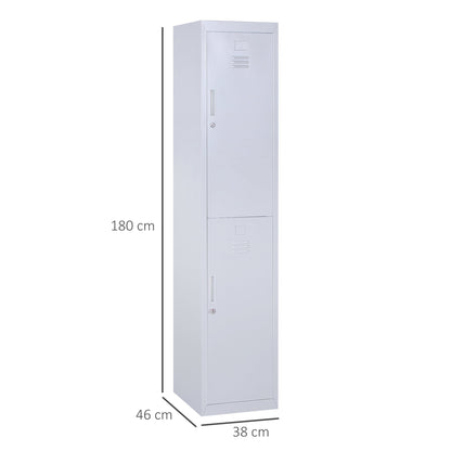 Vinsetto Locker Cabinet Storage In Cold Rolled Steel With Shelves Secure Vertical Cupboard For Office Gym Home Garage